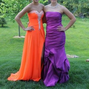 Orange prom dress